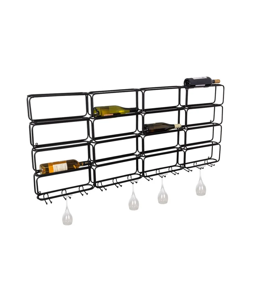 Porte 20 bouteilles avec portes verres
