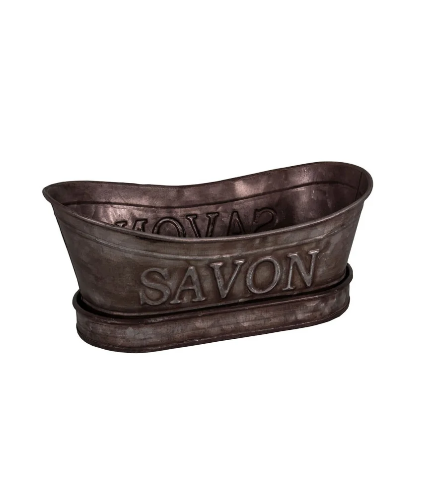 Baignoire porte savon couleur zinc
