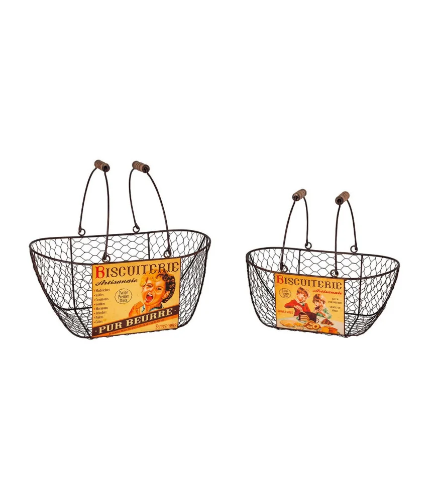 Set de 2 paniers "Biscuiterie"