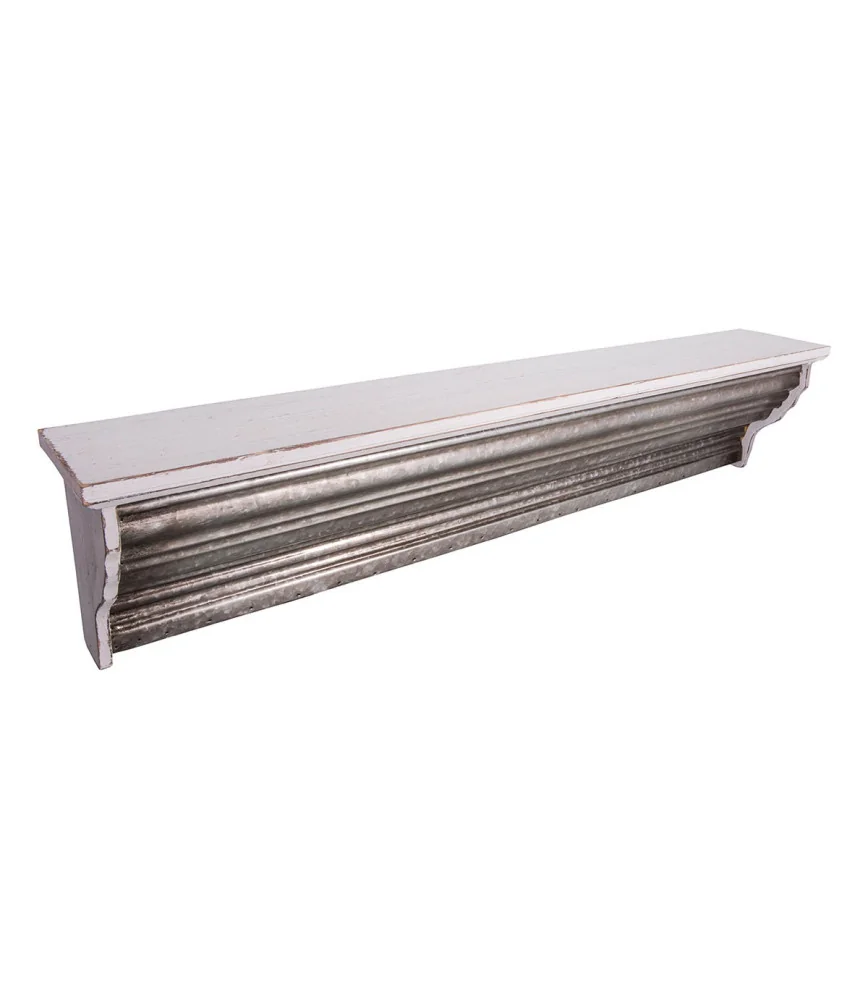 Etagère Zinc bois blanc