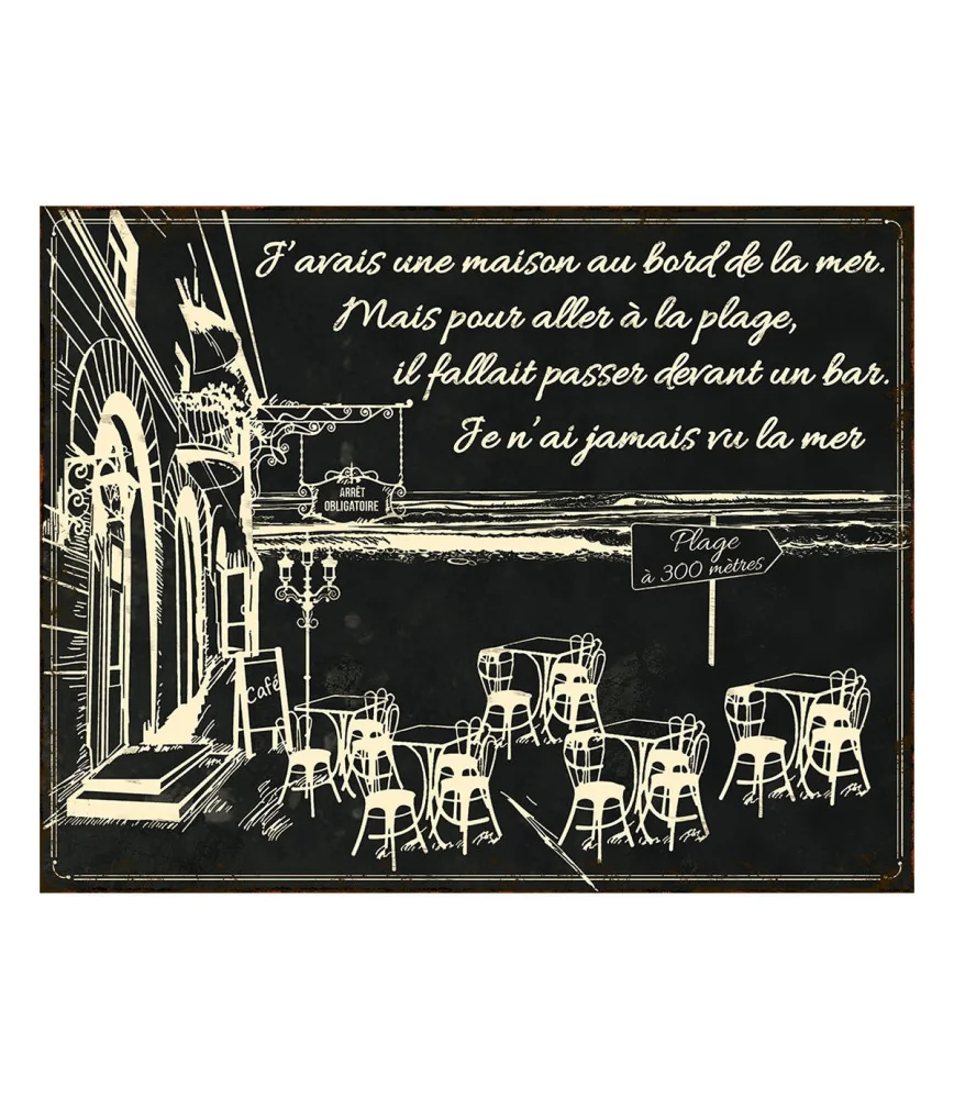 Plaque de bar 28*22