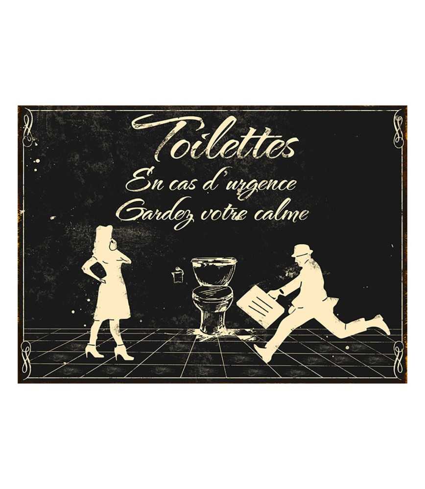 Plaque toilettes Gardez votre calme 21*15
