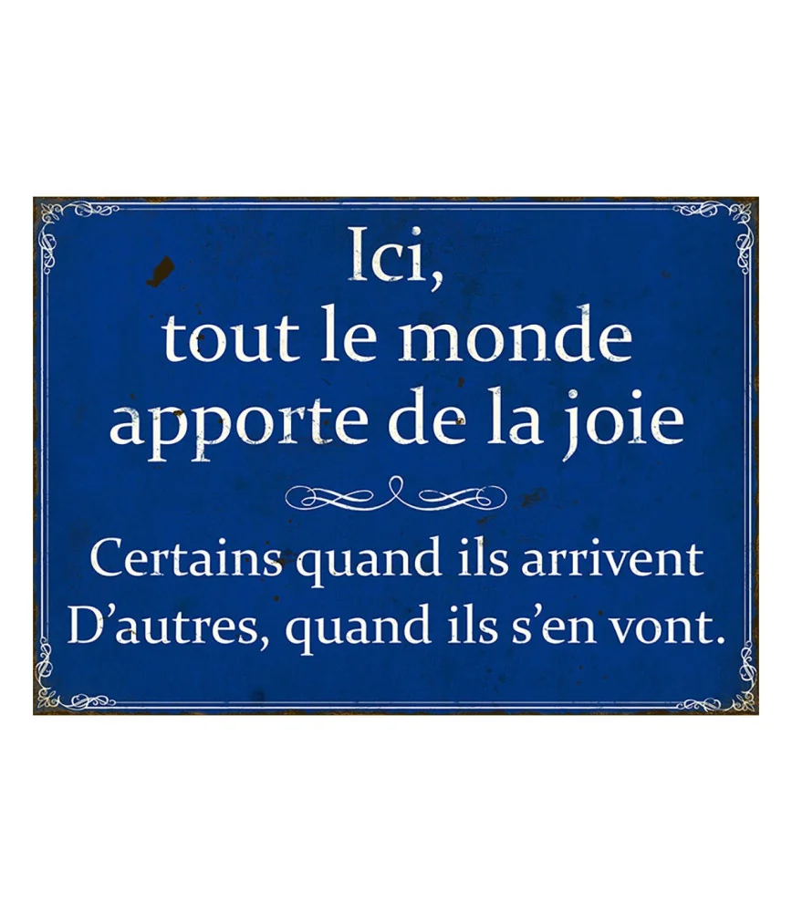 Plaque Apporte la joie 21*15