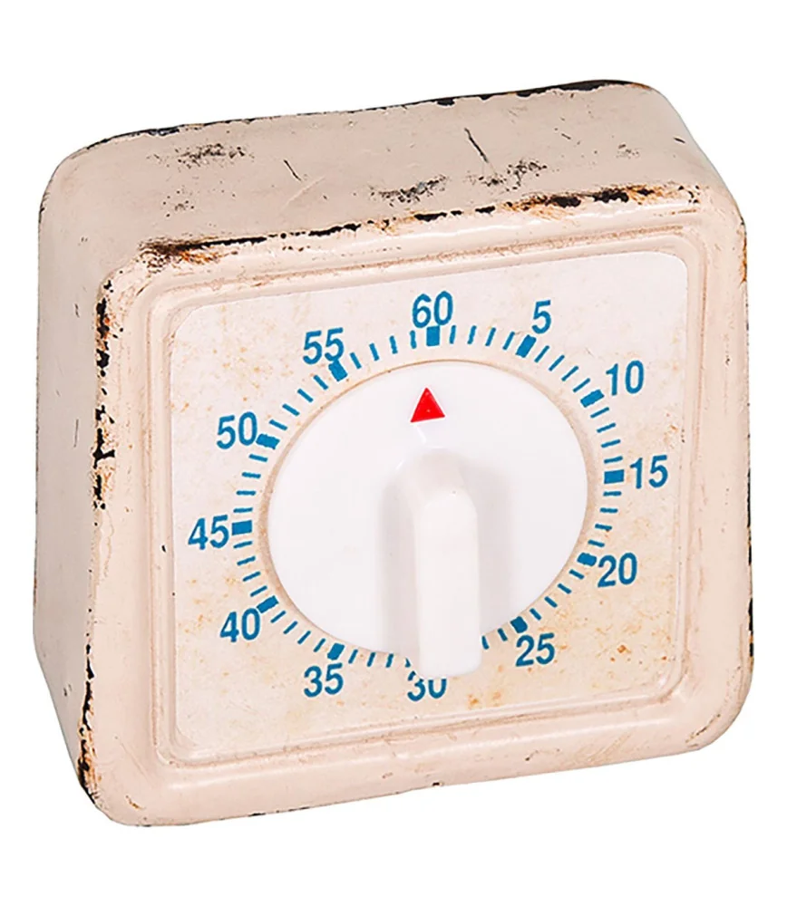 Minuteur blanc antique