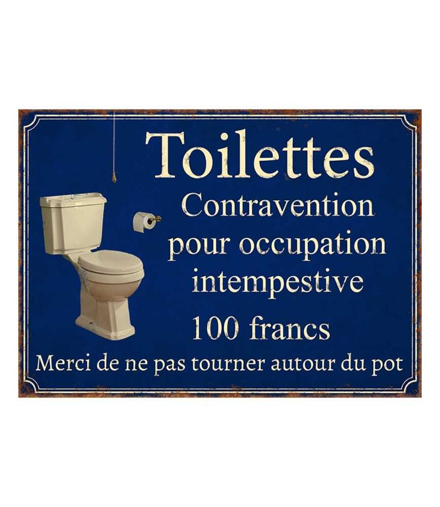 Plaque toilettes Contravention 21*15