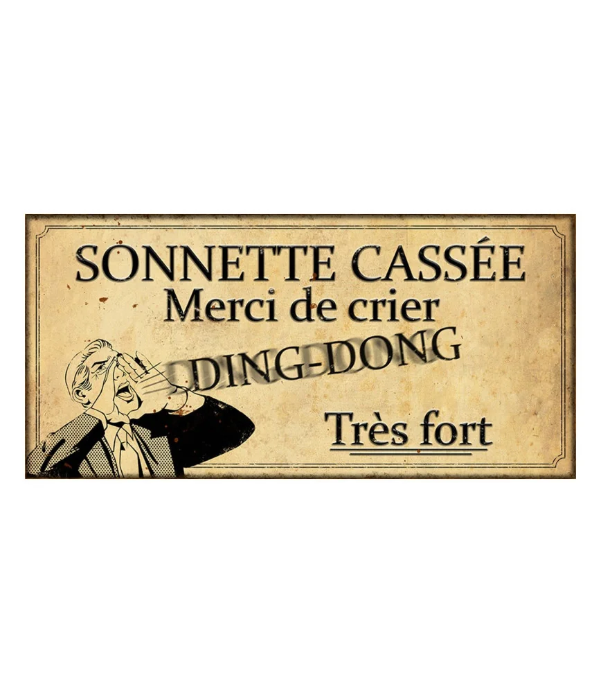 Plaque sonnette 25*12
