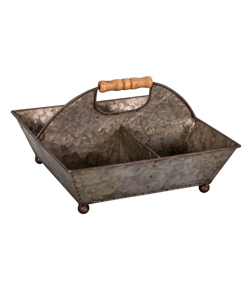Panier 4 casiers poignée bois