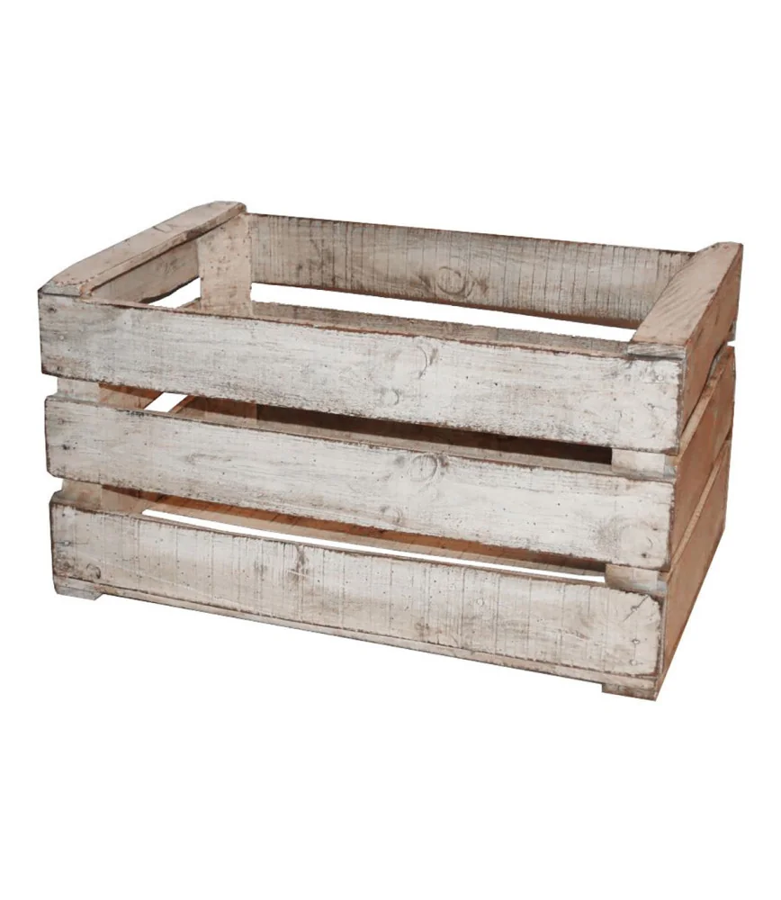 Caisse en bois blanche