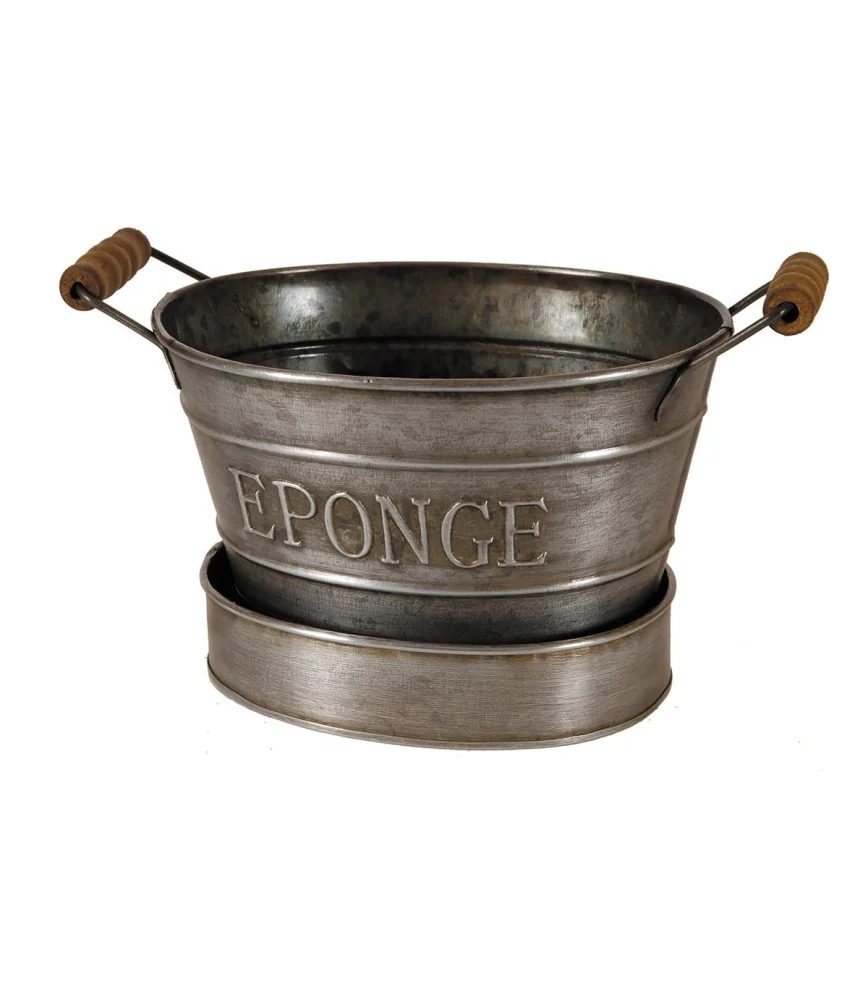 Mini bassine porte savon couleur zinc