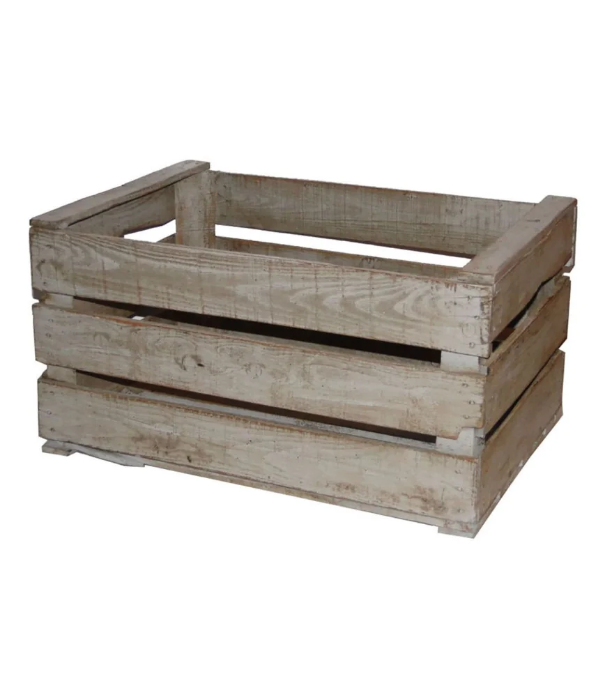 Caisse en bois grise