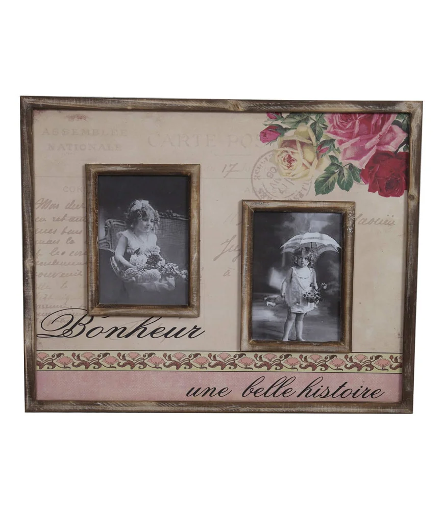 Cadre 2 photos Shabby Chic