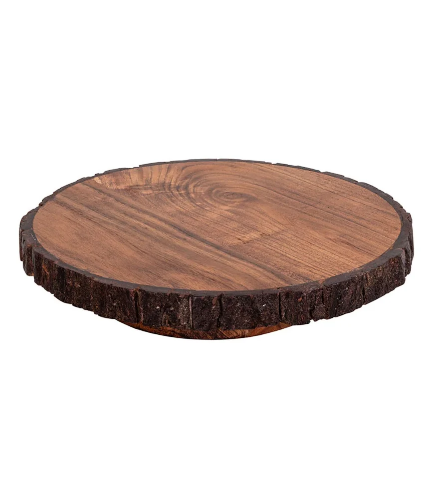 Plateau rotatif avec écorce