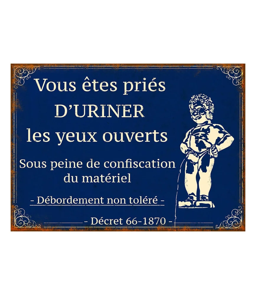 Plaque toilettes Les yeux ouverts 21*15