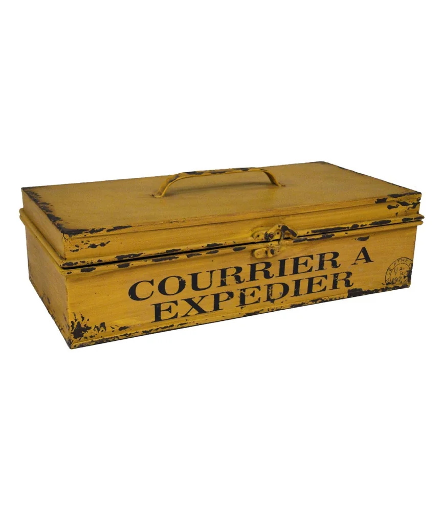 Boîte jaune COURRIER A EXPEDIER