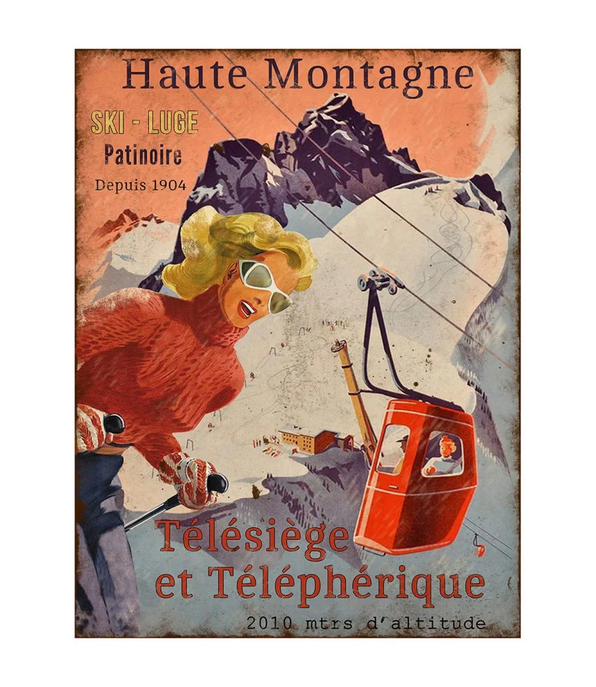 Plaque télésiège 25x33