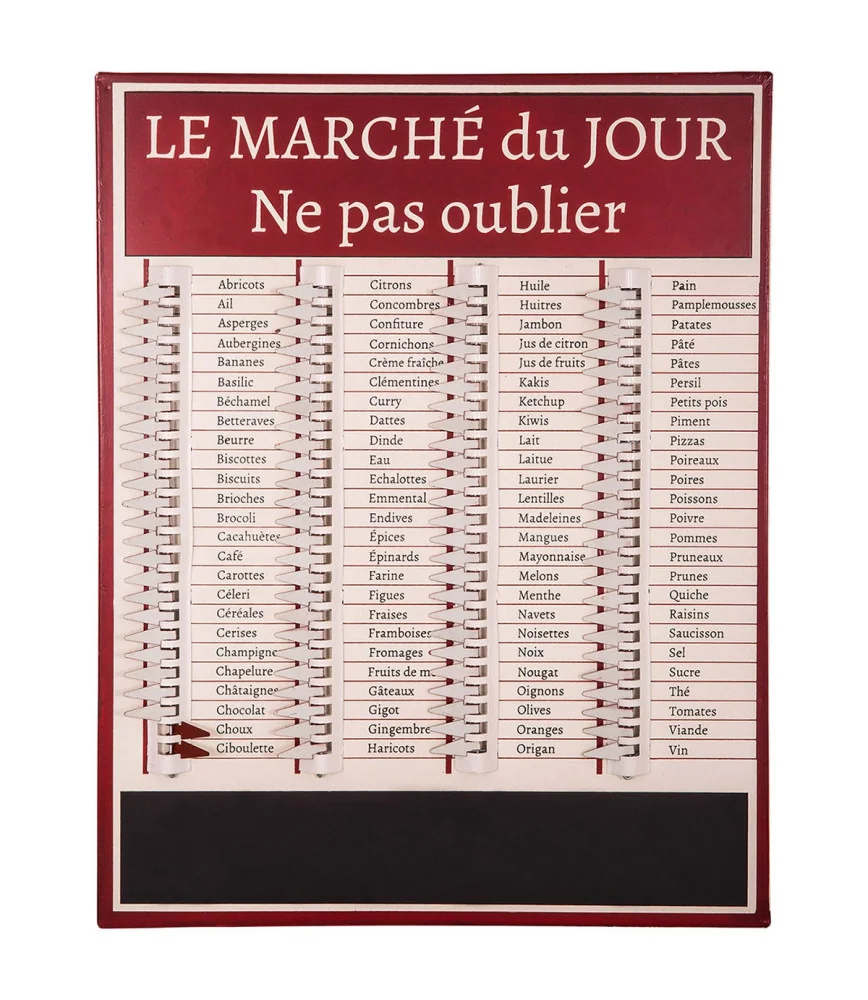 Tableau pense-bête "Marché du jour"