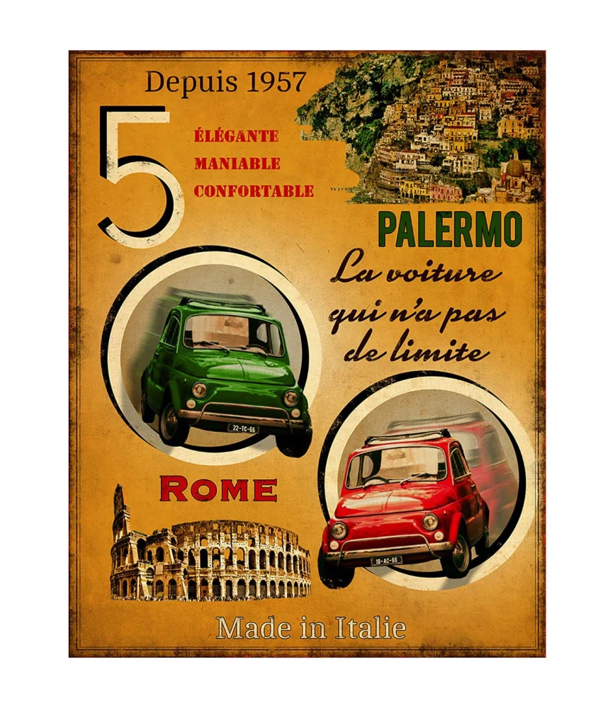 Plaque La voiture qui n'a pas de limite 28*22
