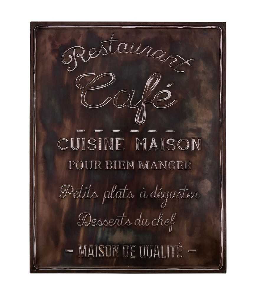 Tableau Café / Restaurant embossé
