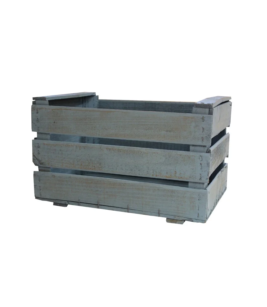 Caisse en bois Bleu jeans