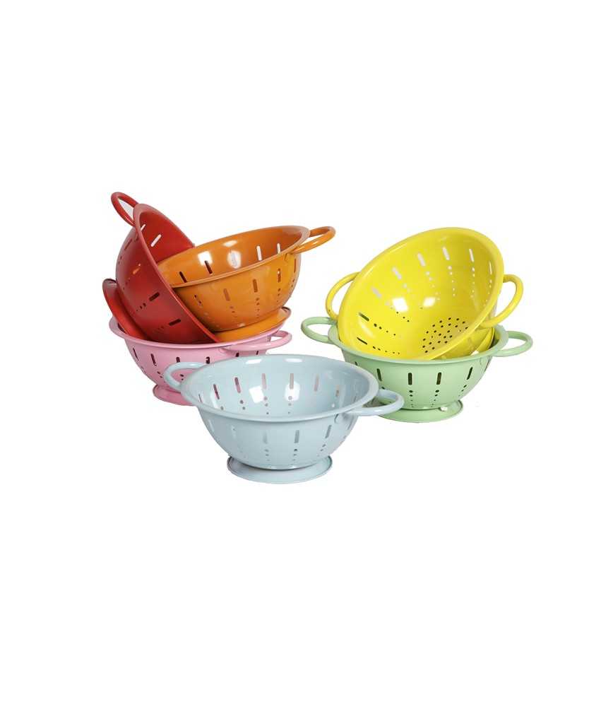 Set 6 passoires rouge-verte-rose-bleu-jaune-orange