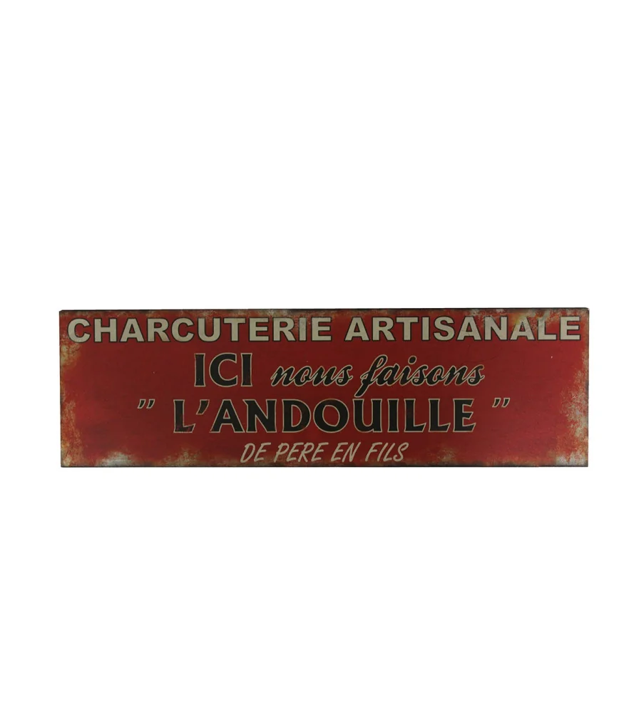 Plaque CHARCUTERIE ARTISANALE 50*15 cms