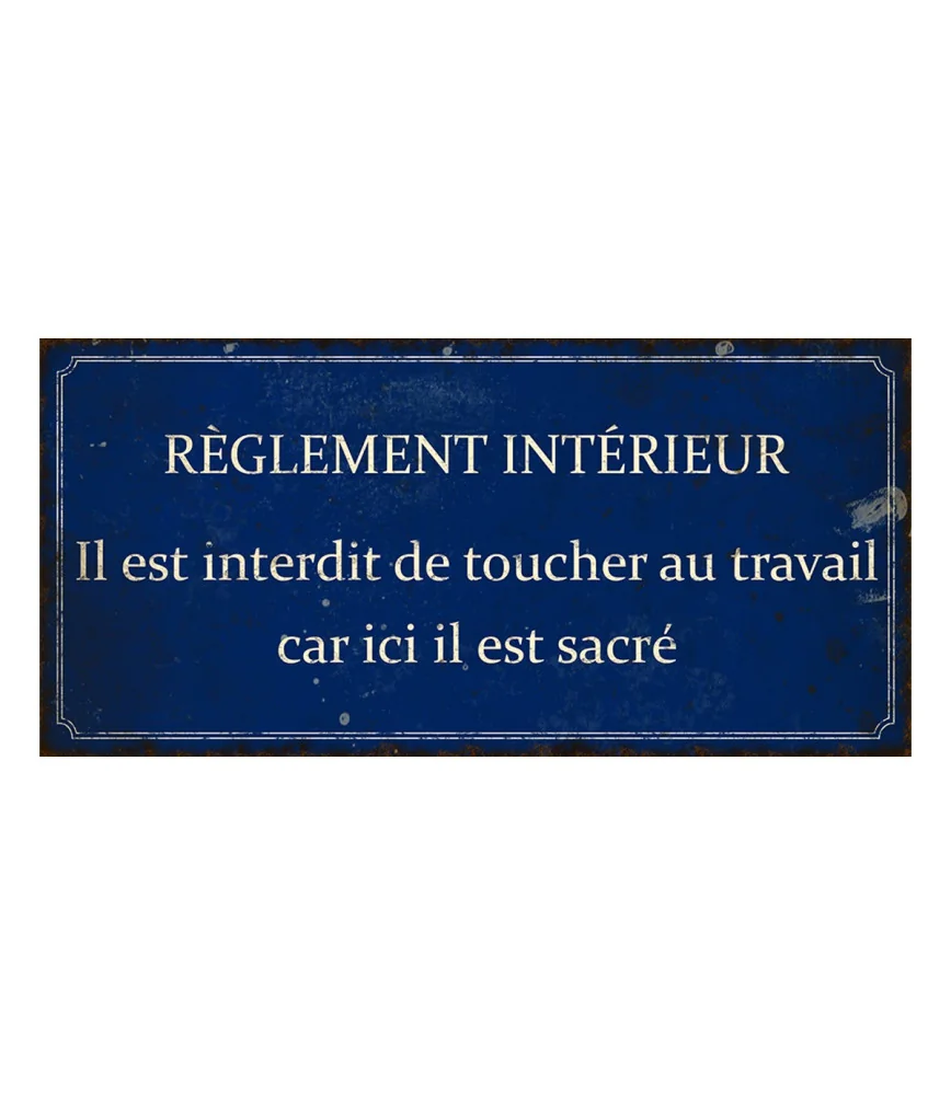 Plaque Règlement intérieur