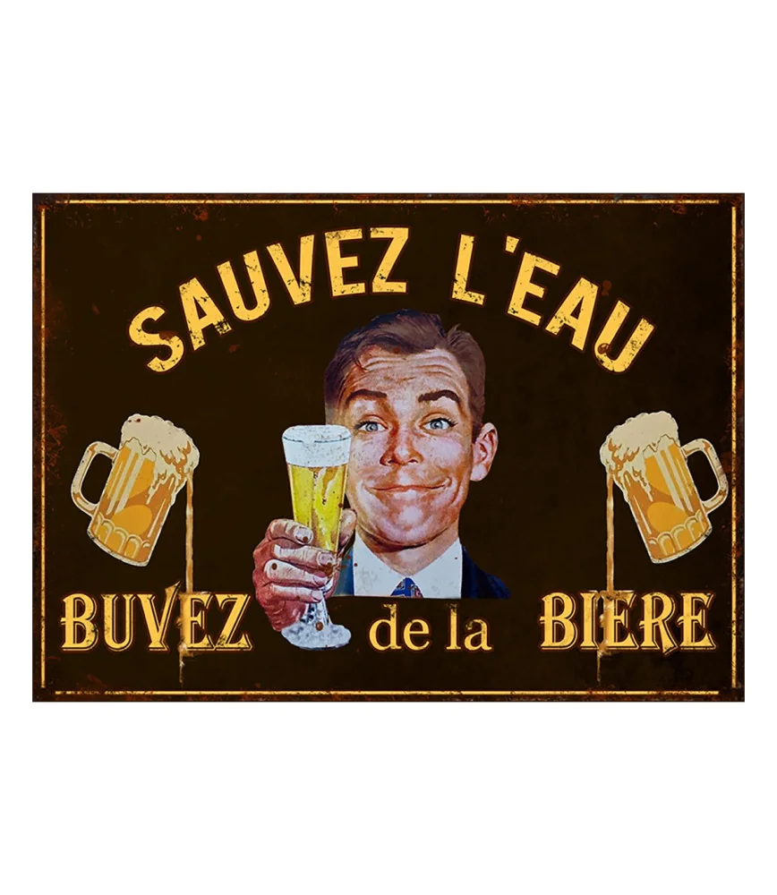Plaque Sauvez l'eau 21*15