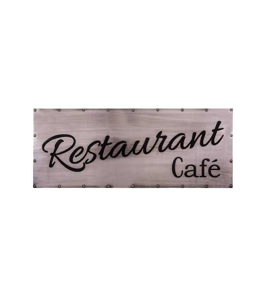 Plaque décorative zinc Restaurant-Café