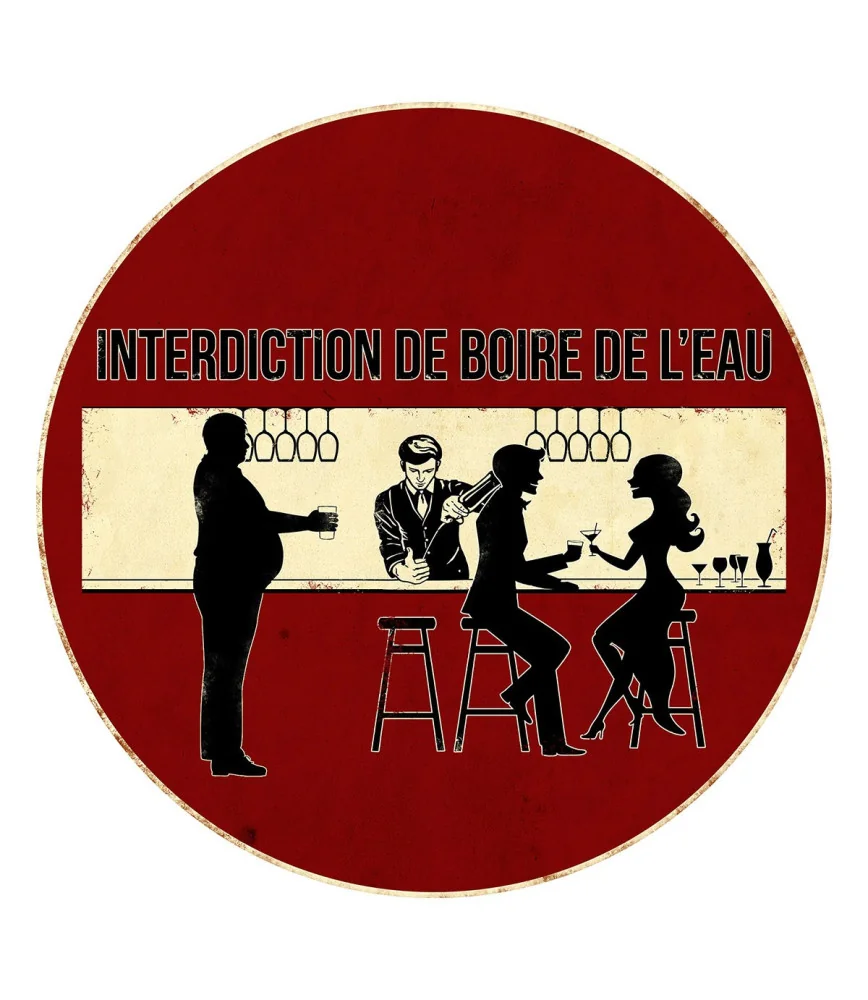 Panneau "Interdiction de boire de l'eau" Ø40cm