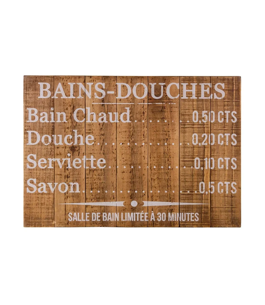 Panneau bois Bains douches