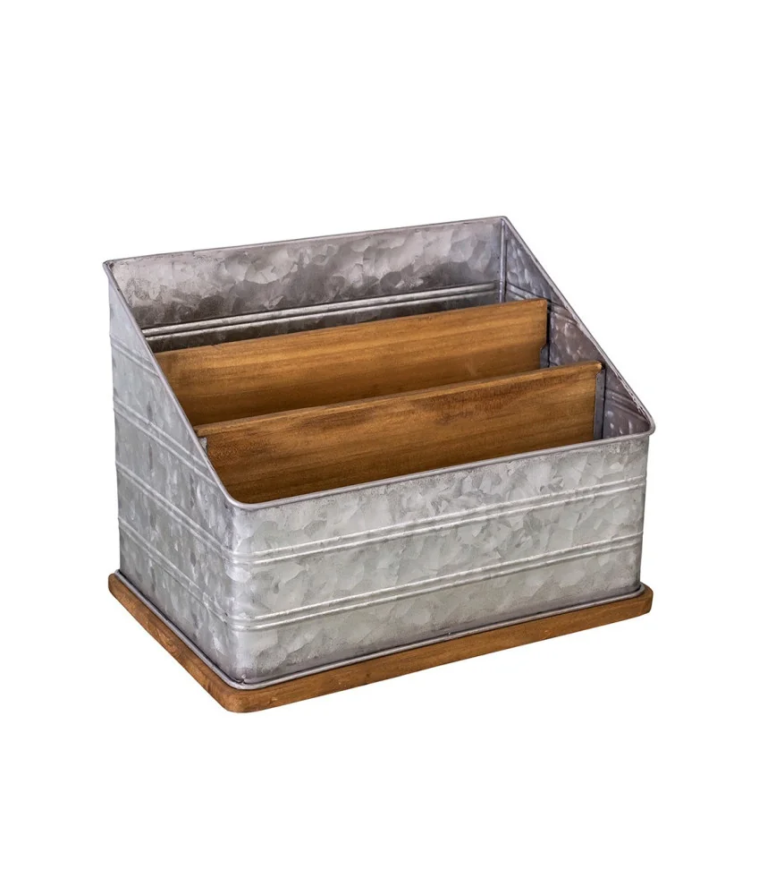 Range courrier zinc/bois