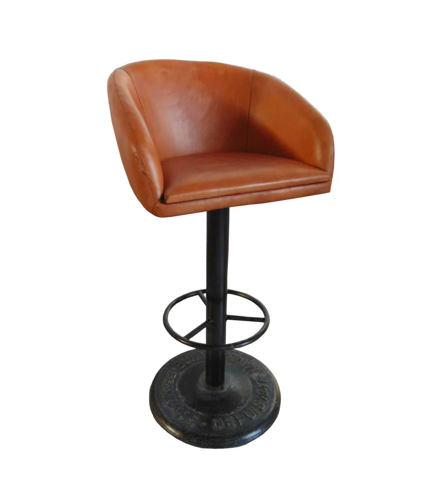 Fauteuil de bar assise cuir