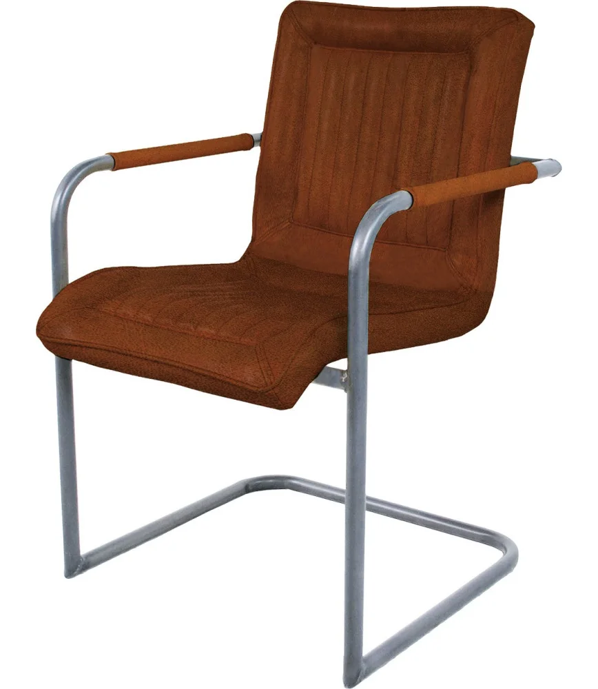 Fauteuil cuir/fer "Boston"