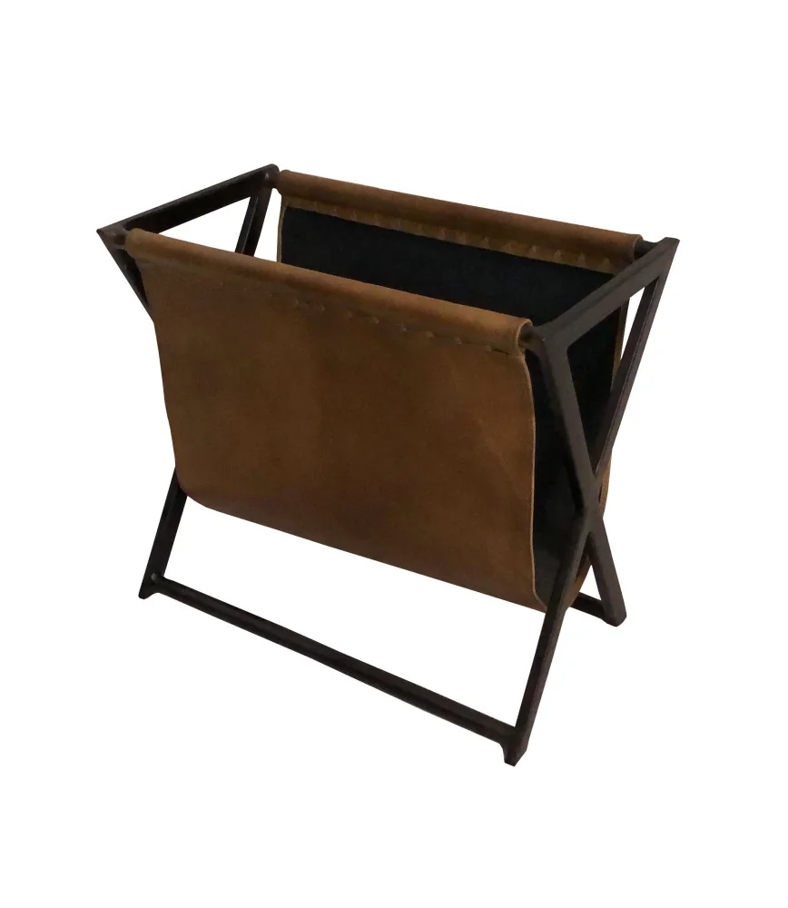 Porte revue cuir/fer