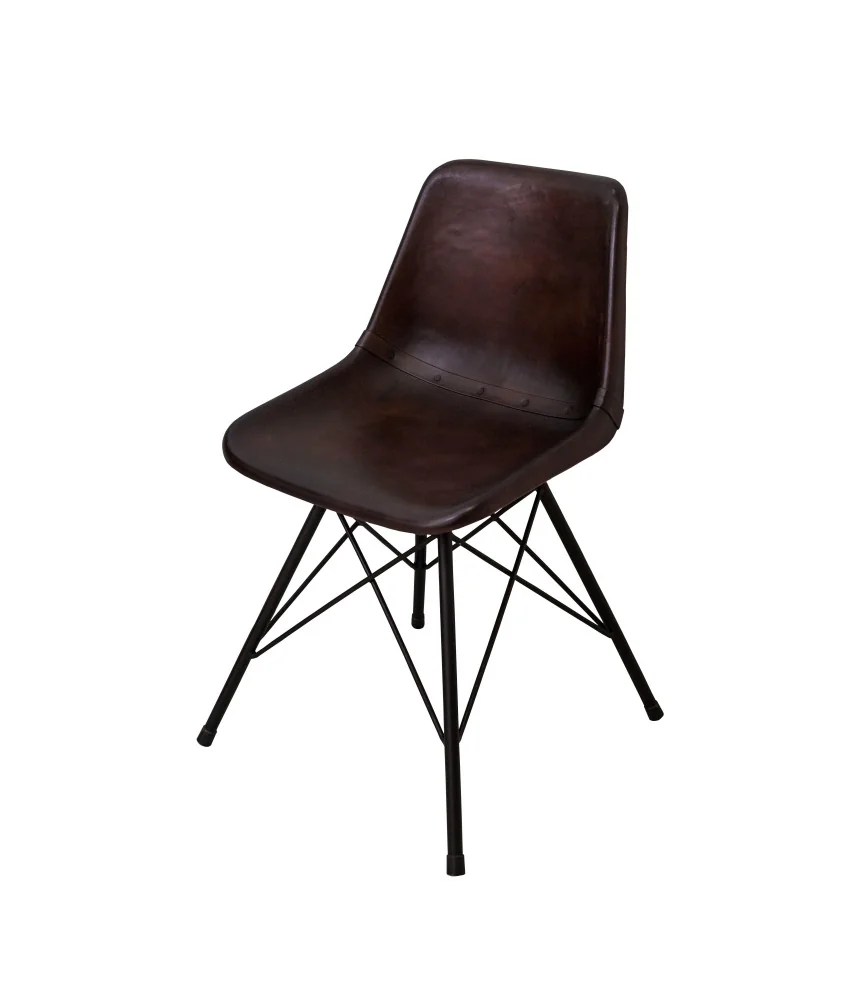 Chaise assise cuir