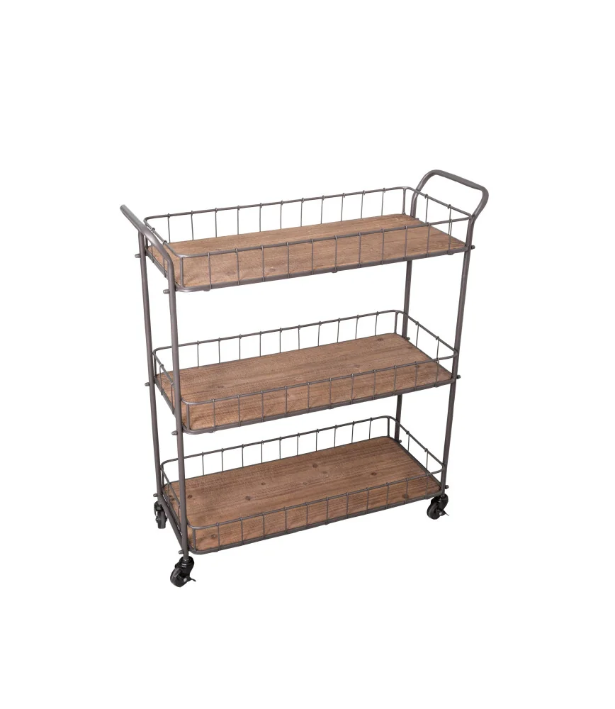 Etagère 3 niveaux sur roulettes
