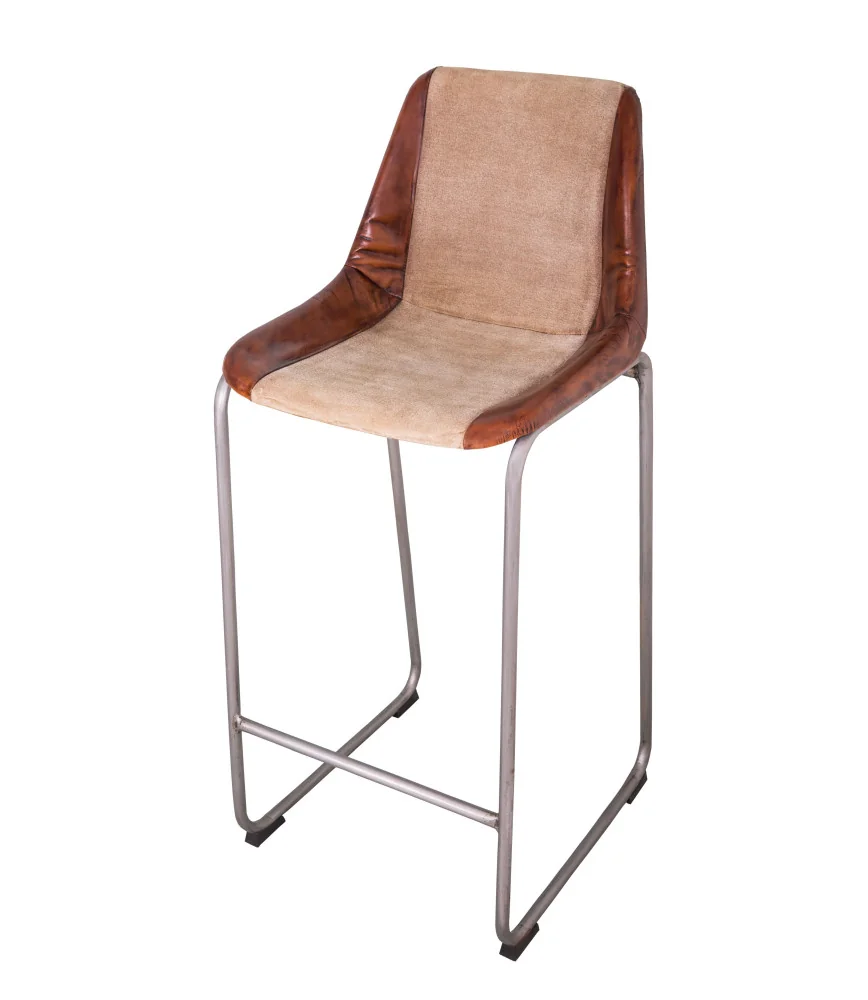 Fauteuil de bar cuir / tissus