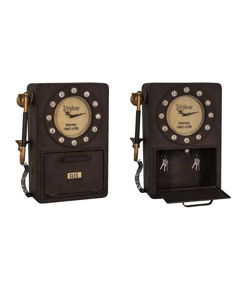 Boite à clés téléphone avec pendule