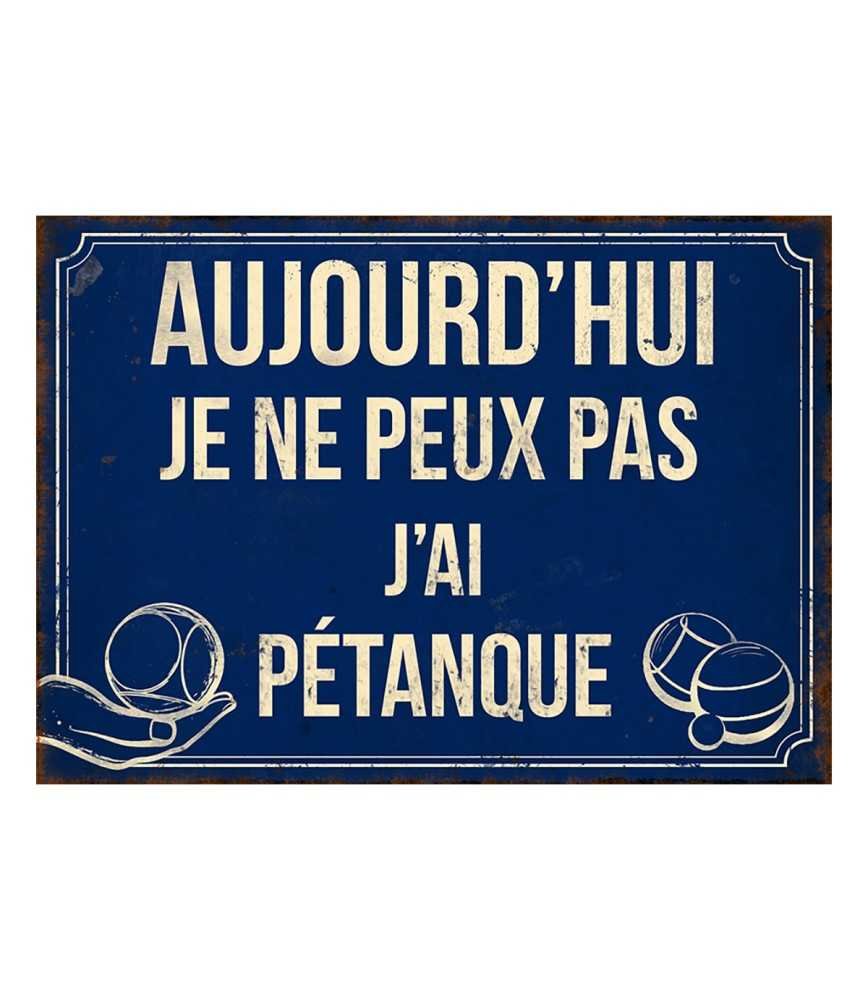 Plaque "Pétanque" 21 x 15 cm