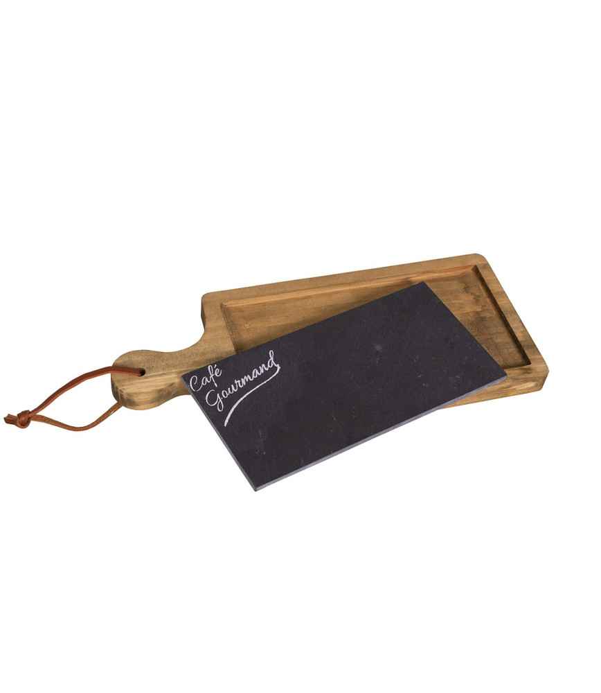 Plateau à Café APS 84251 – Mélamine Noir 26 X 20 Cm