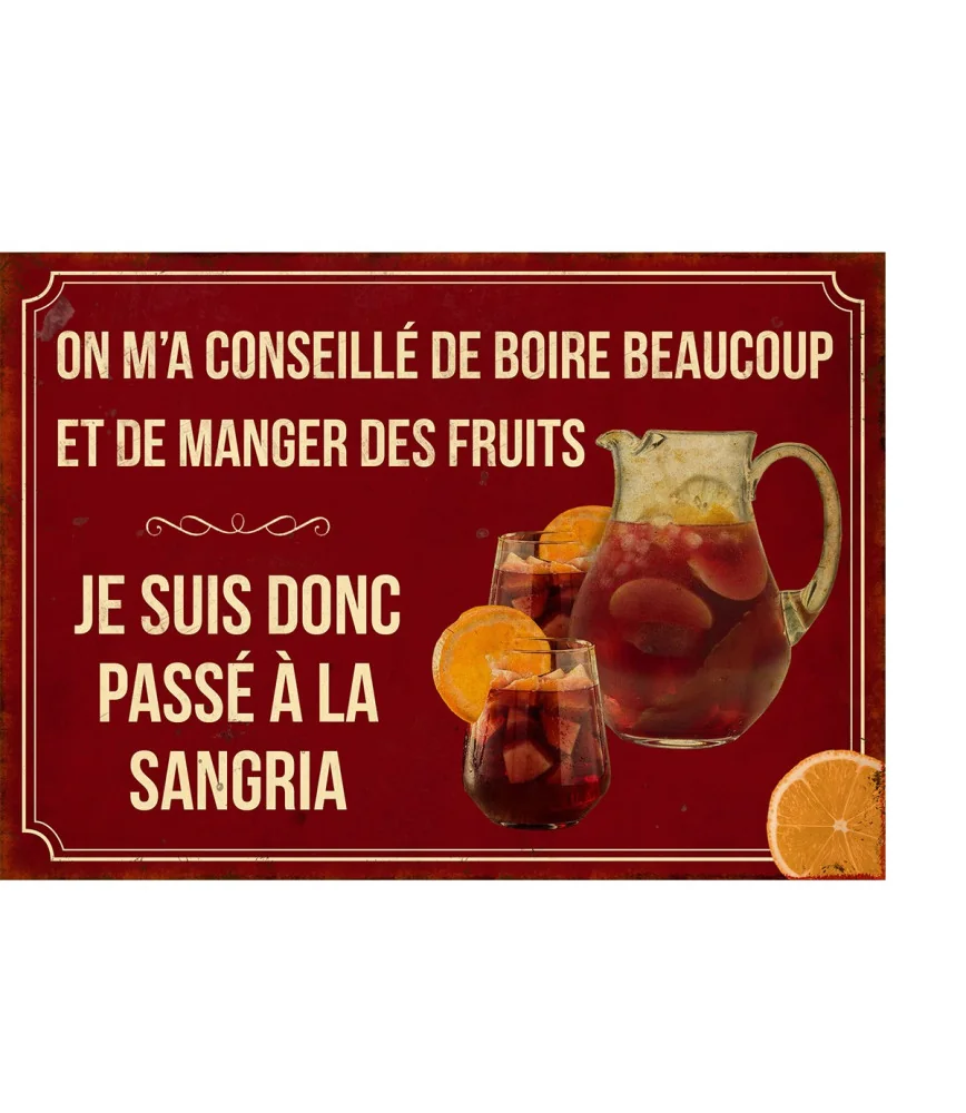 Plaque "Sangria" 21 x 15 cm
