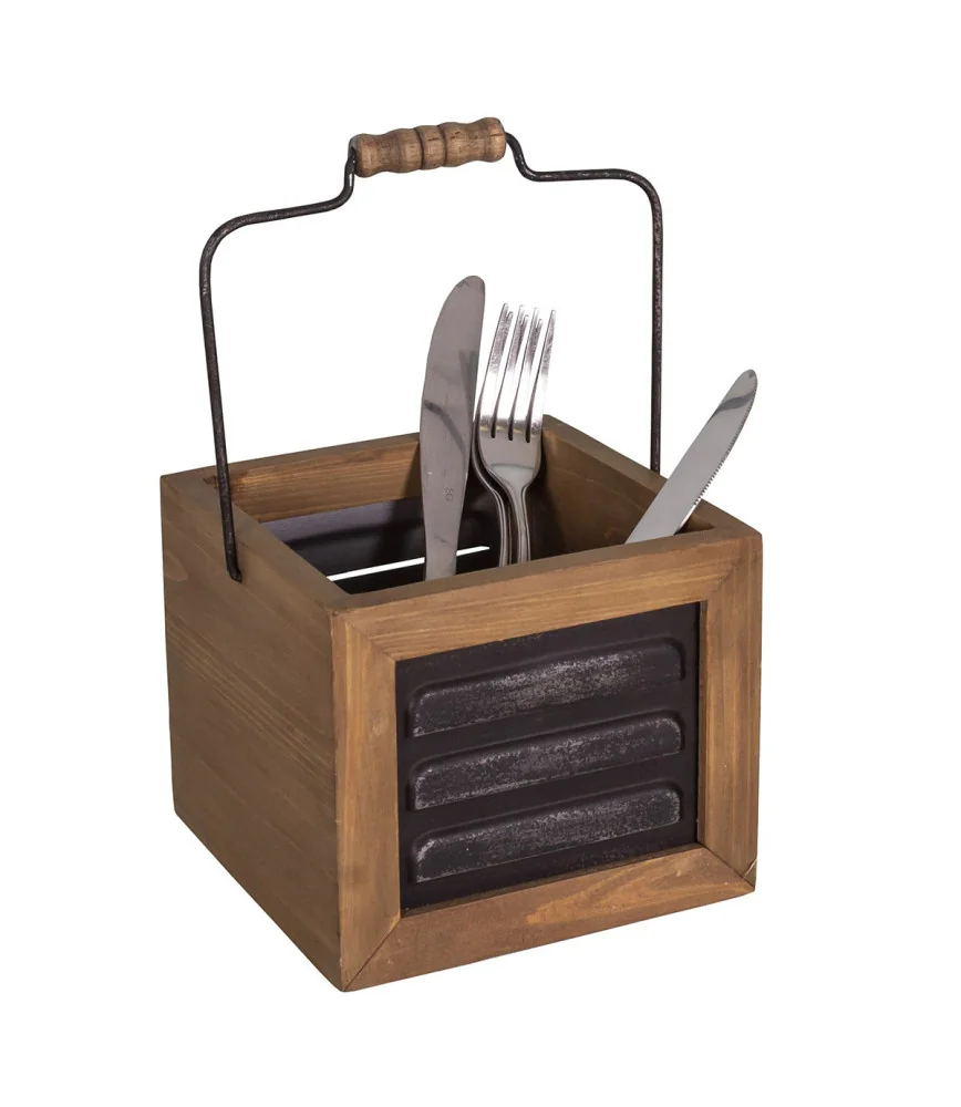 Porte couverts Industriel fer et bois