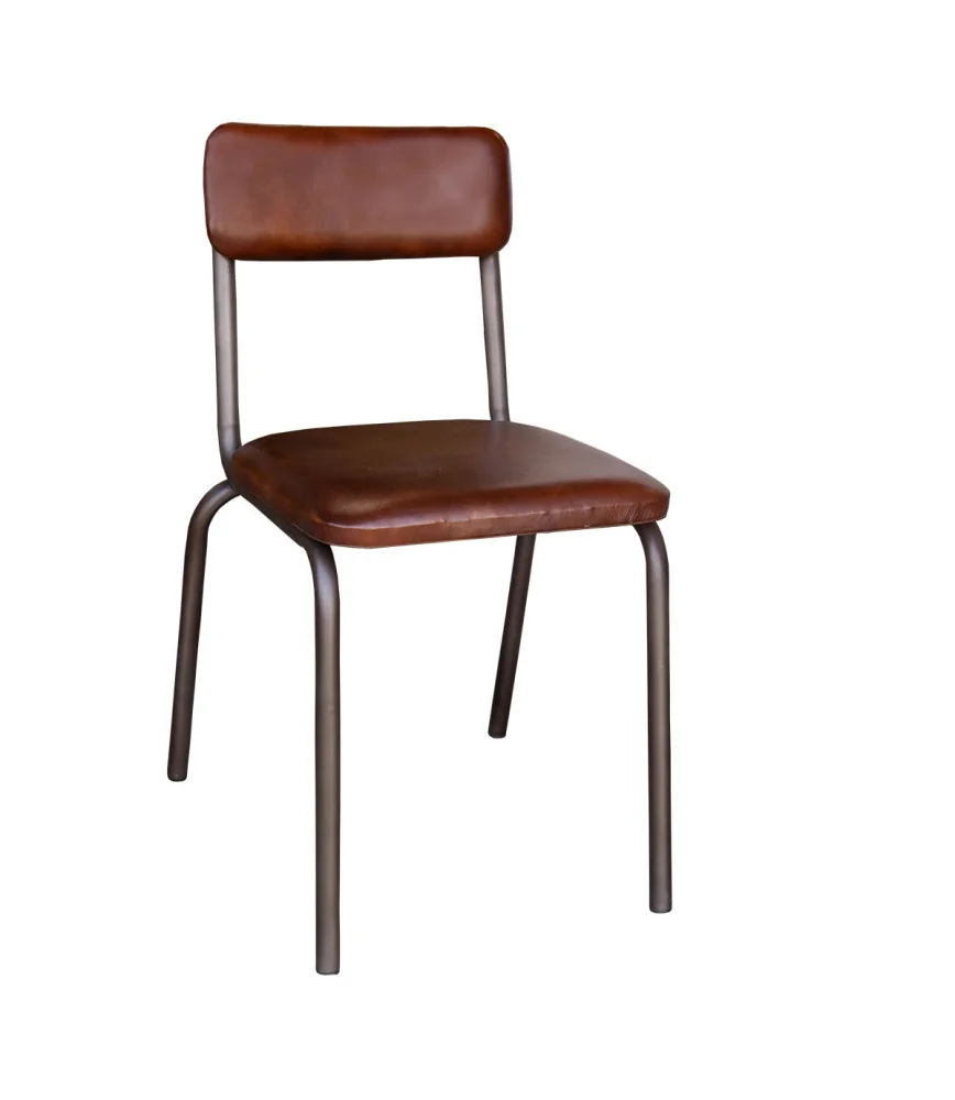 Chaise assise et dossier cuir