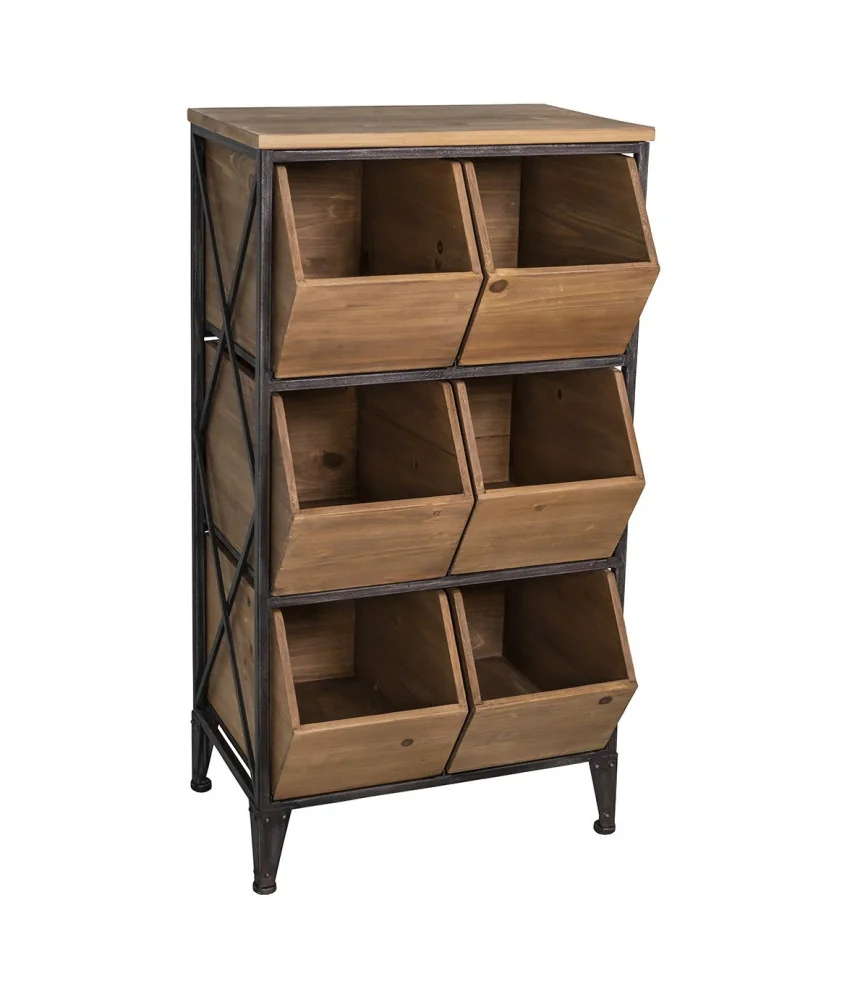 Meuble industriel 51 x 40 x 91 cm 6 casiers
