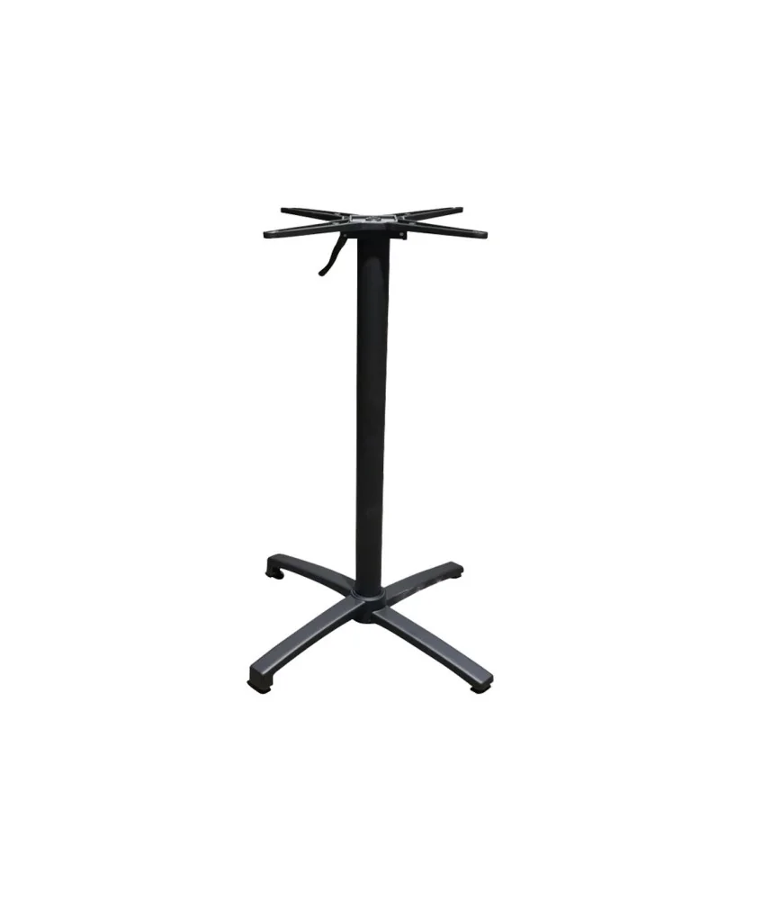 Pied de table aluminium noir rabattable H:72