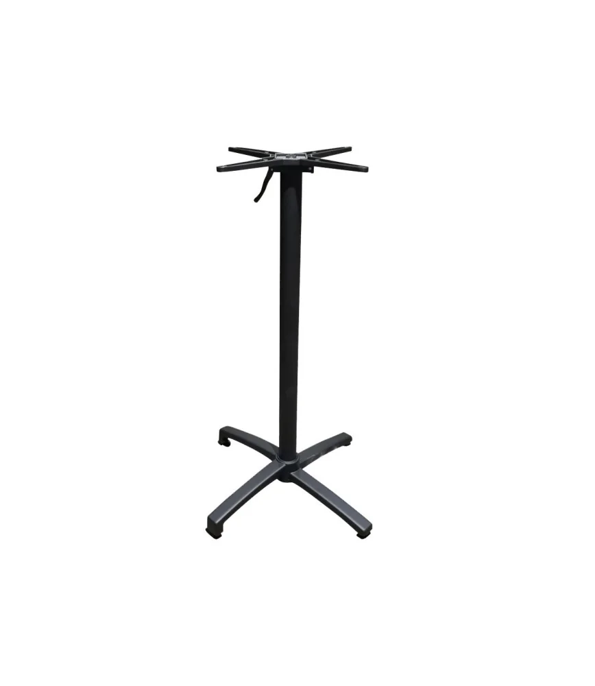 Pied de mange debout aluminium noir rabattable H:108
