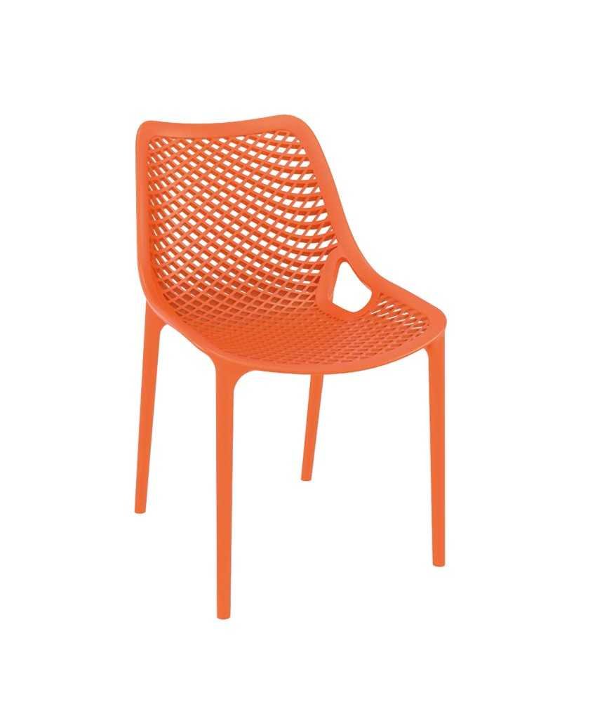 Chaise Air orange empilable