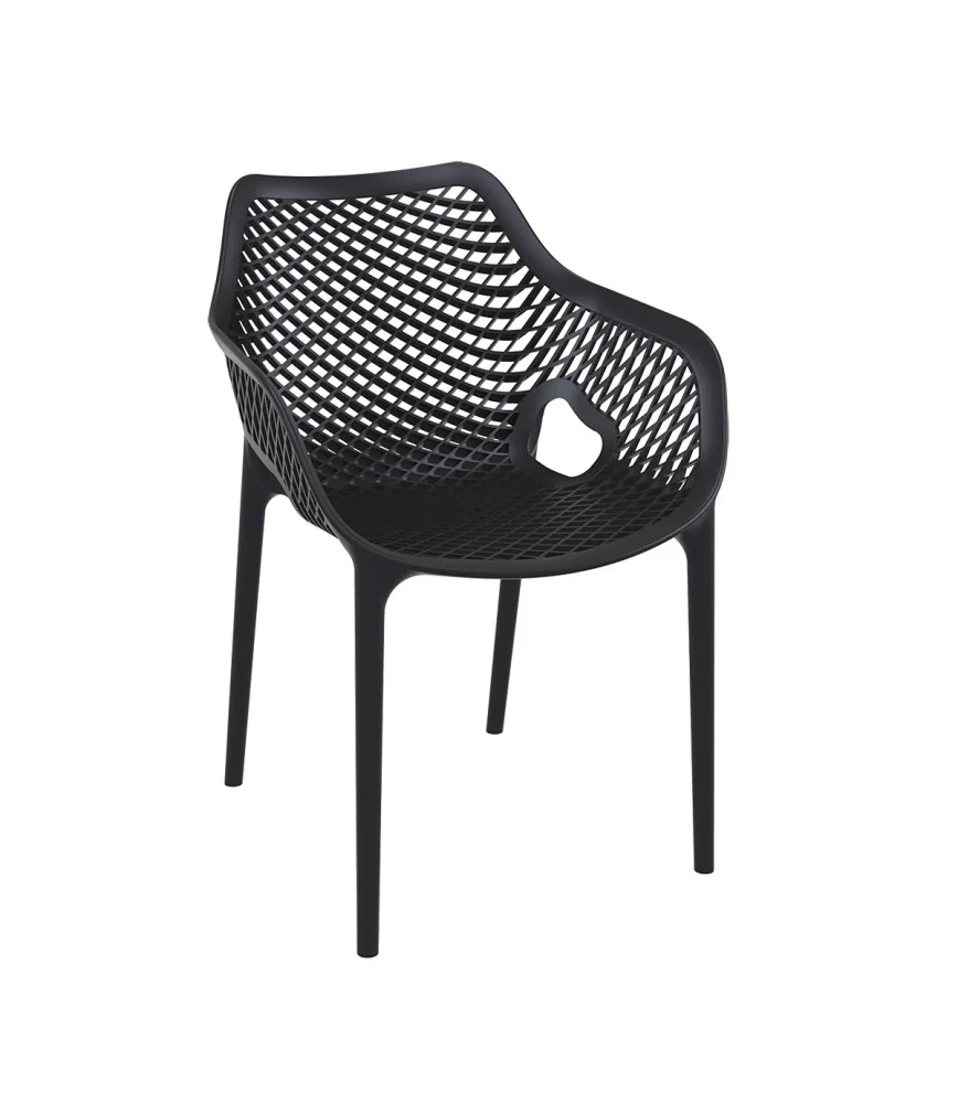 Fauteuil Air noir empilable
