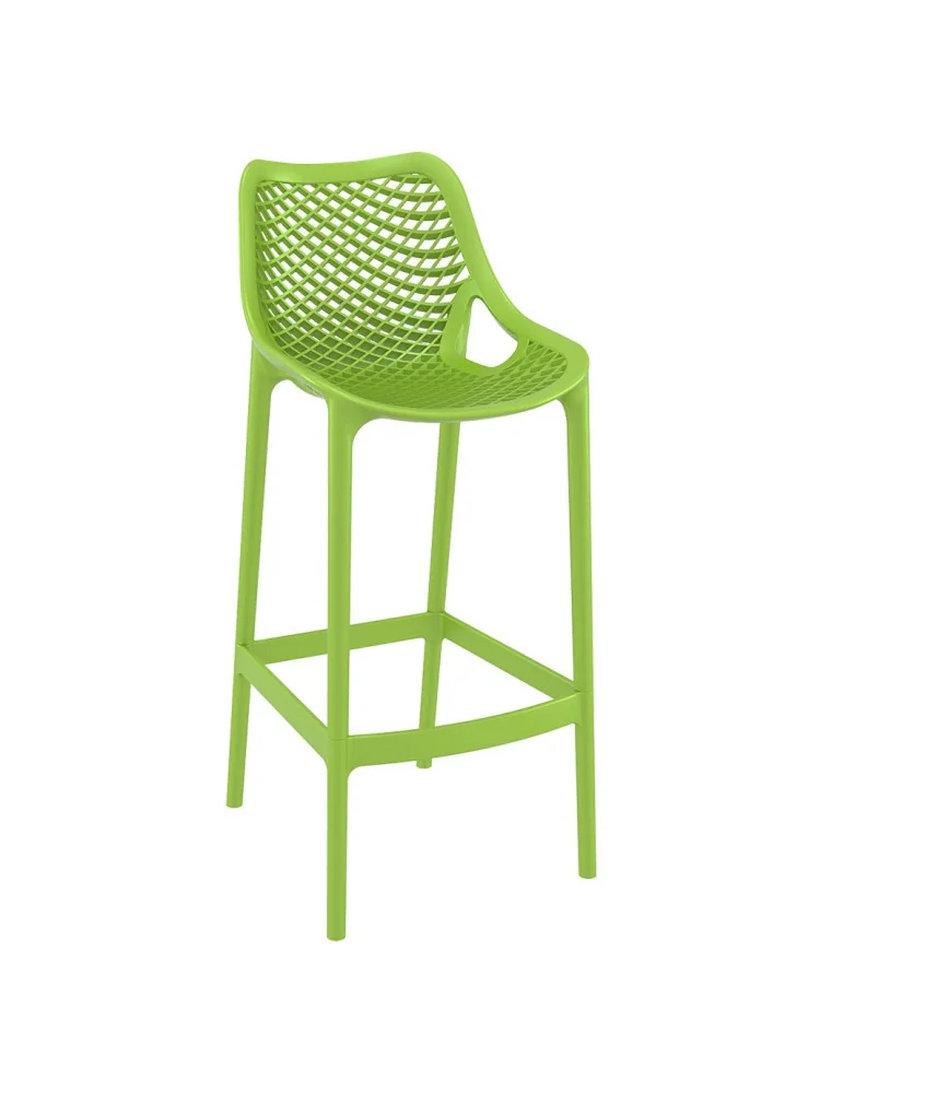 Chaise de bar verte Air empilable