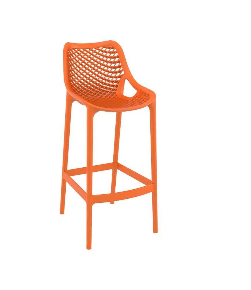 Chaise de bar orange Air empilable